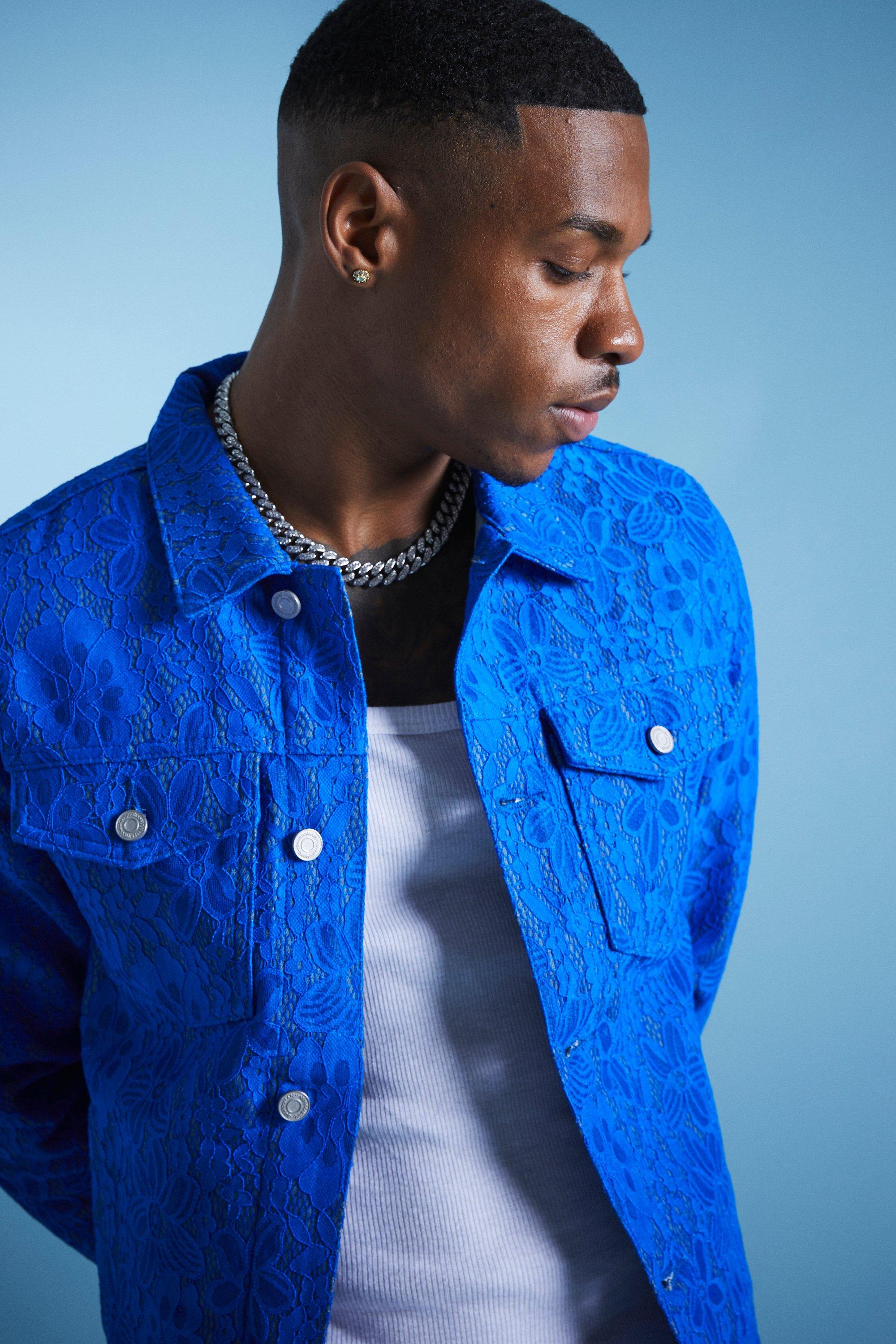 Royal blue 2025 denim jacket